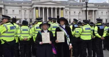 احموا حق التظاهر - مظاهرات فلسطين أكشن فى لندن 