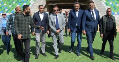 محافظ بورسعيد يتفقد سير الأعمال باستاد النادي المصري