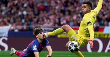 أتلتيكو مدريد ضد برشلونة.. 3 أهداف وإصابة دموية فى شوط أول نارى «فيديو وصور»