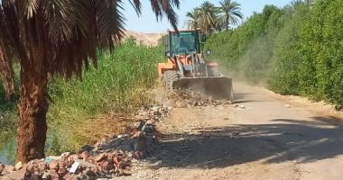 مدينة القرنة تزيل 6 حالات تعدٍ وحملات تجميل المسار السياحى بالبر الغربى