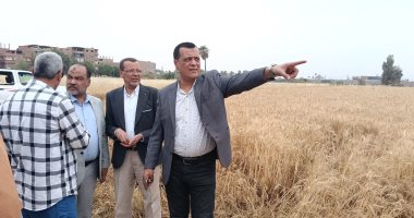 وكيل تعليم سوهاج يتابع استعدادات حصاد القمح بمزرعة الثانوية الزراعية