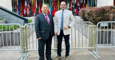 الدكتور محمد معيط والزميل أحمد يعقوب في واشنطن