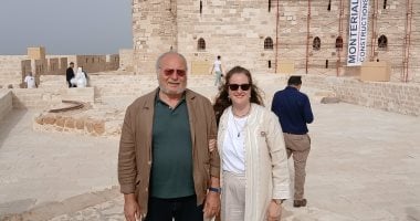 الملك السابق أحمد فؤاد الثانى وأسرته خلال زيارتهم لقلعة قايتباي