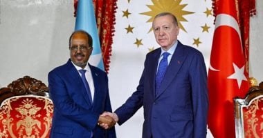 رئيس الصومال مع نظيره التركي