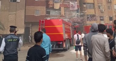 استمرار عمليات إخماد حريق مخزن خردة بمدينة نصر