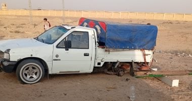 حادث انقلاب سيارة "ربع نقل"