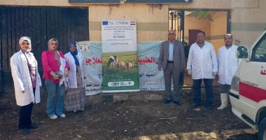 فحص وعلاج 500 رأس ماشية بالمجان في قافلة بيطرية بمركز طما فى سوهاج