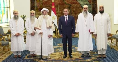 الرئيس السيسى يؤكد خلال استقباله سلطان البهرة وأنجاله الاستمرار فى تطوير مساجد آل البيت.. ويشدد على حرص مصر على خفض التصعيد الجارى بالمنطقة.. و"مفضل": نثمن الدور المصرى المُقدّر فى دفع جهود إرساء السلام