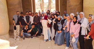 طلاب الآثار بآداب طنطا يزورون معالم الأقصر ضمن فعاليات تدريب ميدانى