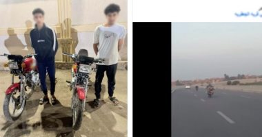 بلا لوحات معدنية.. كشف ملابسات فيديو "استعراض الدراجات" المتهور   