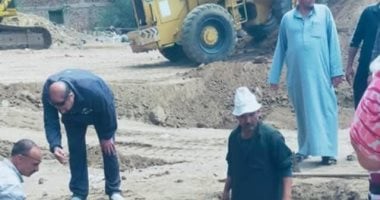 العثور على تمثال أثرى فى أرض بالشرقية