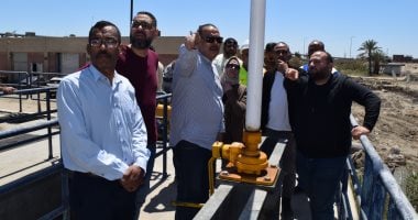 جولة ميدانية لرئيس مياه القناة لمتابعة رفع كفاءة رافع المياه العكرة بالقنطرة غرب