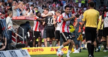 احتفال فريق بايرن ميونخ بالفوز على ماينز