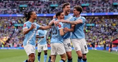 احتفال فريق مانشستر سيتي 