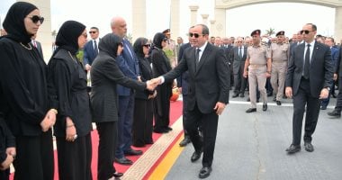 الرئيس السيسى يتقدم مشيعى جنازة اللواء كمال مدبولى والد رئيس الوزراء