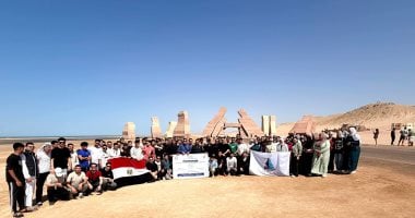 طلاب كلية الآداب بجامعة كفر الشيخ يُجرون رفعًا مساحيًا لمحمية رأس محمد