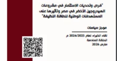 التخطيط القومي يصدر موجز سياسات حول "فرص وتحديات الاستثمار بمشروعات الهيدروجين الأخضر