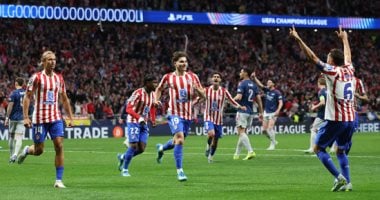 أتلتيكو مدريد ضد أرسنال.. ألفاريز يتعادل للروخي بلانكوس في الدقيقة 56.. صور 