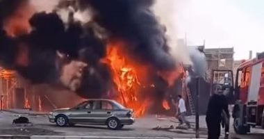 حريق داخل مدينة الإنتاج الإعلامي