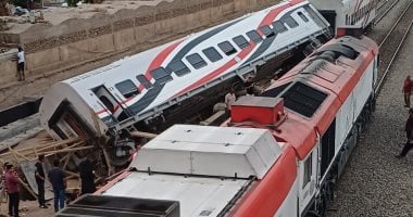 انقلاب عربة قطار روسى بأسوان