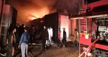 حريق هائل يلتهم مصنع قطن على مساحة ألف متر بالمحلة