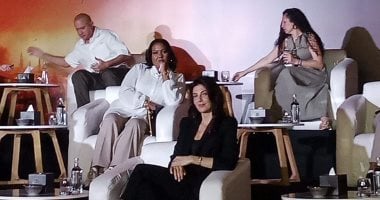 رزان جمال فى مؤتمر فيلم أسد: محمد رمضان ملتزم جدا