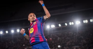 برشلونة ضد ريال بيتيس.. رافينيا يمنح البارسا التقدم في الشوط الأول