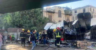 حريق كشك بالفجالة
