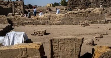 العمل فى نطاق معبد مونتو بمعابد الكرنك بأيدى البعثة الصينية