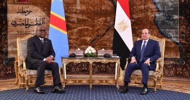 الرئيس السيسى يستقبل رئيس الكونغو الديمقراطية بقصر الاتحادية