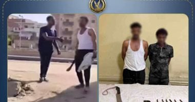 ضبط مدمنين لتهديدهما شخص بسلاح اعتراضا على تعاطيهما المخدرات.. فيديو