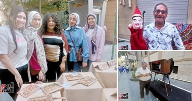 عودة الروح لصندوق الدنيا بـ«ستايل عصرى».. الأراجوز يثبت حضوره بين جيلزد» بدروس فى الحياة وأغانى شعبية.. وطلاب يطرحون محافظ وحقائب جلدية مميزة تحاكى حضارات العالم داخل شارع الفن فى وسط البلد