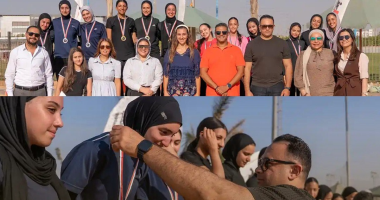 وفد تنسيقية شباب الأحزاب يشارك في ختام بطولة التحدي للريشة الطائرة الهوائية