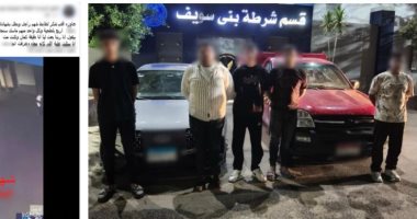 ضبط المتهمين بالتشاجر بأسلحة بسبب أولوية المرور في بني سويف