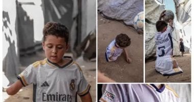 حكاية صمود من قلب خيام النزوح فى غزة.. محمد سعيد طفل فلسطينى سرقت الحرب الإسرائيلية قدميه ويده ومنزله ولم تنتزع حلمه بالحياة.. يتحدى الإعاقة ويمارس كرة القدم بين أنقاض القطاع ويجسد إرادة الأطفال فى مواجهة الألم