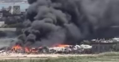 السيطرة على حريق في مخزن خردة بمنطقة الطابية الإسكندرية