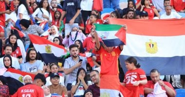 علم مصر وفلسطين فى المدرجات