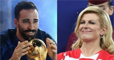 الفرنسي عادل رامي ورئيسة كرواتيا 2018
