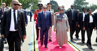 الرئيس السيسى يصل إلى مدينة دار السلام عاصمة تنزانيا