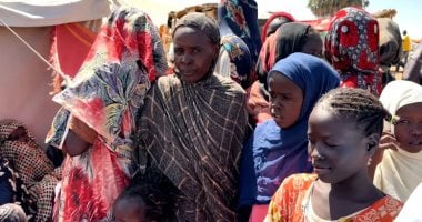الأسر النازحة في مدينة الأبيض بالسودان