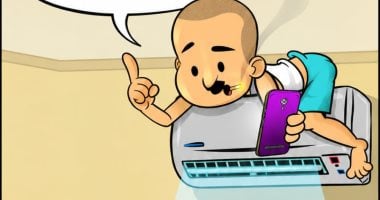 موجة الحر الشديدة فى كاريكاتير "اليوم السابع"
