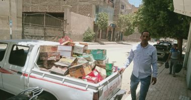 ضبط 2703 عبوات أغذية فاسدة ومنتهية الصلاحية فى حملة بقنا