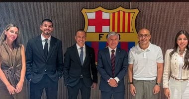 وفد الأهلى فى برشلونة 