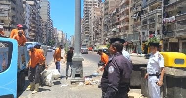 حملة أمنية مشتركة للحد من ظاهرة النباشين دعما لمنظومة النظافة بشرق الإسكندرية