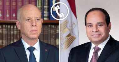  السيد الرئيس عبد الفتاح السيسي والرئيس التونسى قيس سعيد