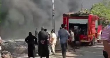 محافظ الدقهلية يتابع جهود السيطرة على حريق مصنع أقطان بمركز أجا