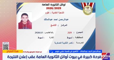 التوفيق من الله أولا.. التاسع على علمى علوم يكشف عن حلمه بدراسة الطب 