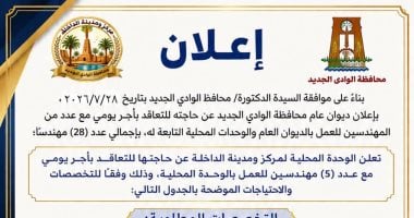 فرصة عمل للمهندسين بالوادي الجديد.. التفاصيل والشروط الكاملة