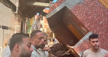  انهيار منزل من 3 طوابق فوق مسجد فى الدقهلية