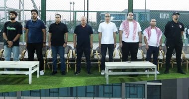 دقيقة حداد على روح اللواء الدهشوري حرب قبل مباراة منتخب الشباب والأردن